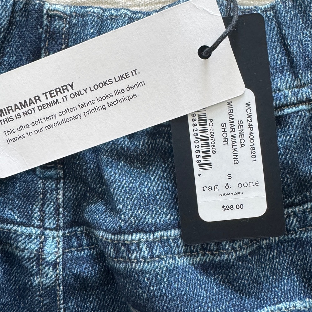Rag & Bone Denim-Look Terry Shorts